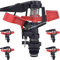 Suinga Pack 5 ASPERSOR de riego agricola Angulo Ajustable. Alcance 8-13 m. Rosca Macho 1/2. Caudal 654 a 1212 l/h. Diámetro Cobertura 25 Metros, Negro