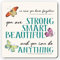 Untersetzer, Motiv: Dorothy Spring in Case You Have Forgotten You are Strong Smart Beautiful and You can do Anything inspirierendes Zitat, Freundschaftsgeschenk