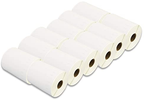Molabel - 12 Rollen S0904980 Selbstklebende Etiketten, Größe 104mm x 159mm, kompatibel mit DYMO, 220 Versandetiketten pro Rolle (Extragroß), geeignet für LabelWriter und 4XL.