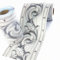 Ssamall Silver Flower Pattern Peel and Stick Wallpaper Borders Self Adhesive Wall Border Tiles for Kitchen Bathroom Decor 10cmx5 Meters