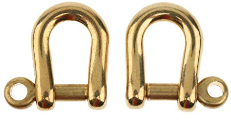 joyMerit Manille D'ancre de Manille en Métal en Laiton en Forme de U, 2 Pièces pour Bracelet Extérieur - 6 mm