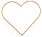 Vaessen Creative 11024-002 Metallring Ø 25 cm x 3 mm Herz Gold Drahtkreis und Deko Kranz aus Metall für TrockenblumenKranz, Makramee, Traumfänger, Mobile Basteln und Wanddeko, 21,5 x 21,5 x 0,5 cm
