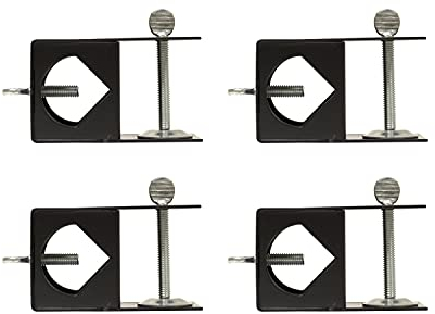 TIKI 1321138 Brand 4er Pack 4 Zoll Zubehör Metall Schwarz Deck Clamp für Taschenlampen