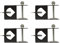 TIKI 1321138 Brand 4er Pack 4 Zoll Zubehör Metall Schwarz Deck Clamp für Taschenlampen