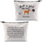 Kosmetiktasche mit Pferde-Motiv Just a Girl Who Loves Horses Lover, mit Reißverschluss, Reisetasche, Federmäppchen, Organizer, Pferdetasche