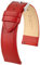 HIRSCH Uhren-Armband Osiris M - Uhr-Band aus glänzendem Kalbs-Leder mit feiner Struktur - Rot - 16 mm