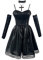 Anime Misa Amane Kleid Cosplay Kostüm Damen Schwarz S (Chest 84cm)