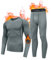 Holure Herren Innenfleece Thermounterwäsche Sport Set Atmungsaktiv Winter Thermo Unterwäsche Lange warme Funktionsunterwäsche Skiunterwäsche für Männer Grau S