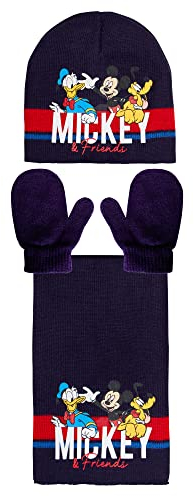 Disney Boys Mickey Mouse & Friends 3 Pcs Winter Set Navy 50/18-24 Months