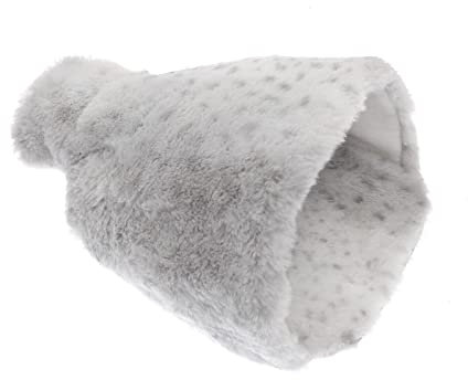 Heated Foot Warmers Hot Water Bottle (Silver Fox Fleece & Faux Fur)