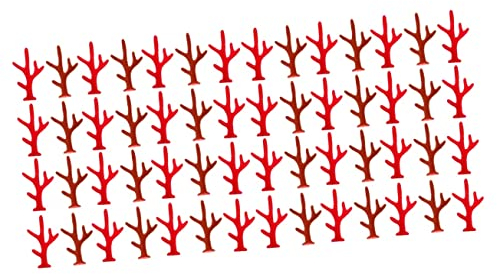 Levemolo 80 STK Geweih Zubehör Selber Machen Rentiergeweih Stirnband Weihnachtssimulation Geweih Mori Geweih Kopfschmuck Hirschgeweihe Zum Basteln DIY Zubehör Haarschmuck Karikatur Plastik