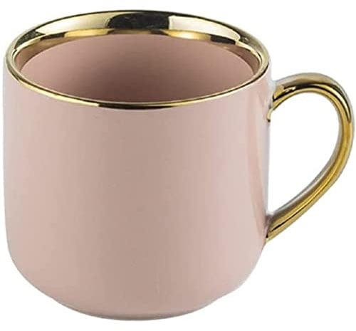SuperglockT 400ml Kaffeetasse Kakaobecher groß Kaffeebecher Trinkbecher Espressotasse Porzellan Teetasse Geschenktasse Bürotasse für Kalt oder Heißgetränke (Rosa)