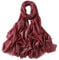 Hybeeh Glitzernder Glitzer-Hijab-Schal für Damen, schimmernd, Hijab, metallisch, leicht, Pashmina-Schal für Damen, Dunkelrot, Standard