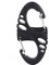 S Biner SlideLock Dual Locking Karabiner Kletterhaken S Typ Karabiner Dual Buckle Schlüsselanhänger Mini Schwarz