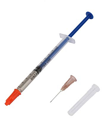 Leitfähige Silberpaste, Spritzendrahtkleber, Elektrisch Leitfähiger Kleber, Schnell Trocknendes Silberfett für die Reparatur von Tastatur-Leiterplatten (0,4 ml)