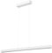 alfalux Lampe LED Hängelampe aus Holz Wohnzimmer Esszimmerlampe Hängeleuchte Pendelleuchte Esstischlampe Küchenlampe Höhenverstellbar 100 cm Dimmbar DIMLED100KB-3K-WEIß