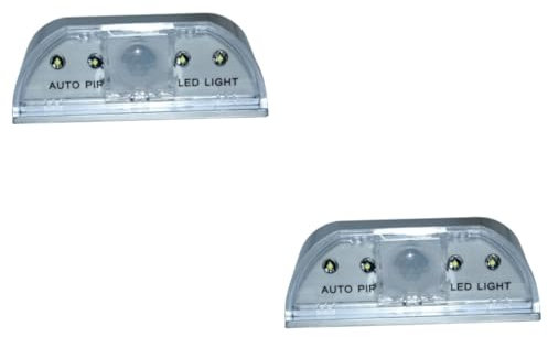 DOITOOL 2 pcs Human Sensor Light Outdoor Keyhole Light LED Night Light auto pir Keyhole LED Light Sensor Light lamp Home Keyhole Light Front Door Keyhole Light ir LED car Plastic Detector