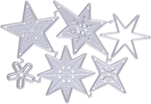 Rosojodg Stanzschablone für Scrapbooking, Sterne, Stanzformen