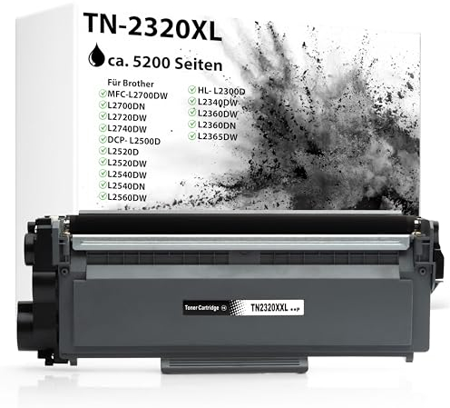 TruColor 2 Stück TN2320 XL Toner kompatibel für Brother TN-2320 TN-2310 Toner für Brother MFC L2700DW L2700DN L2720DW L2740DW DCP-L2520DW L2540DN L2560DW HL-L2340DW L2360DN L2300D L2365DW