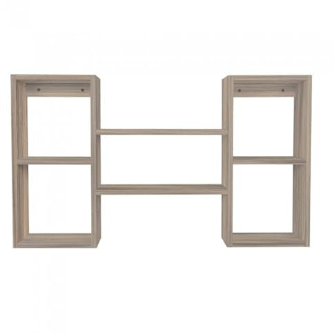 Wandregal, Schweberegal, Bücherregal mit 5 Fächern - 102x60x18 cm, Sonoma-Eiche - Regale für Küche, Badezimmer, Wohnzimmer, Schlafzimmer - FTS 1