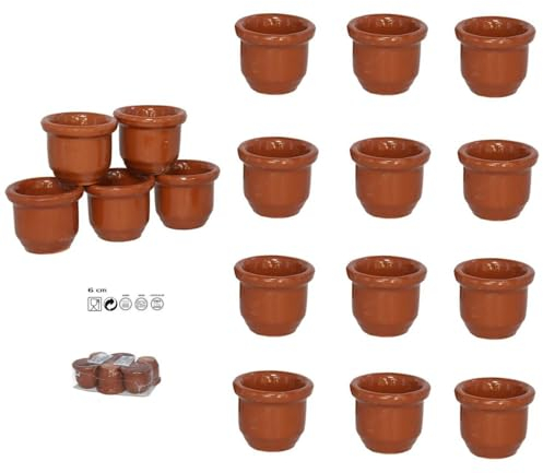 mille idee 12 Bicchieri Bicchiere Chupito Shot caffèTerracotta 40 ml Per Osteria Ristorante