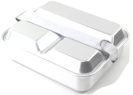 Bafnsiji Lonchera de Acero Inoxidable, Contenedores de Alimentos de Acero Inoxidable, Lonchera Cuadrada portátil, Lonchera de Metal para Adultos, Lonchera de Acero para Acampar al Aire Libre