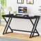 Mudmasa Schreibtische, Computertisch, Latop-Tisch, Industrie Design, Studiertisch, für Studium, Büro, Schlafzimmer, 140 x 60 x 75.5 cm, Schwarz