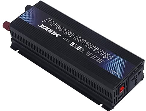 MENDUNER Onduleur de 3000 Onduleur de Voiture, Convertisseur Sinusoïdal avec Ventilateur de Refroidissement de Port USB 3000 W DC 12 V vers AC (220V)