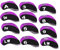 Vomeko Golf Iron Covers,Golf Iron Head Covers Neoprene Golf Iron Covers Set 12pcs for All Brands C.allaway,P.ing,T.aylormade,C.obra Etc.(Black and purple)