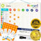 QUOKKA Reward Chart For Children Behaviour - 30.5 x 40.6 cm Magnetic Chores Chart For Kids - Dry and Erase Routine and Responsibility - Use 84 Magnets & 102 Stars - From Toddlers to Teens
