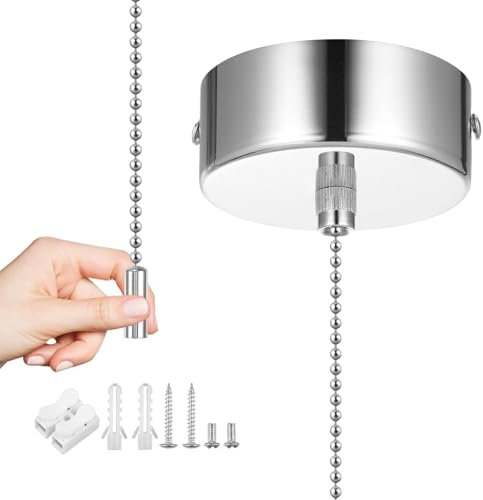 Bathroom Light Pull Cord Switch, Cylinder Ceiling Light Pull Cord, Replace Pull Cord Light Switch Bathroom, for Stylish Upgrades to Bathroom Accessories