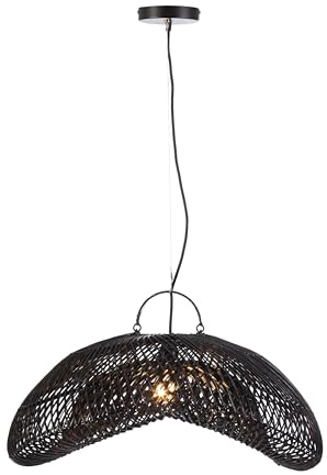 LAMPARA DE TECHO 70X60X35/200 RATAN NEGRO