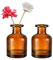2 Pcs 50ml 1.7oz Glass Aromatherapy Diffuser Bottles Diffuser Jars Essential Oils Jar Containers Flower Bud Vases DIY Replacement Aromatherapy Diffuser Crafts Fragrance Accessories(Amber)