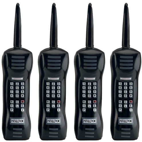 Aufblasbare Handy-Requisiten, groß, aufblasbar, Retro-Handy für 80er / 90er Jahre, Hip-Hop-Thema, Geburtstagsparty, Dekorationen, 4 Stück