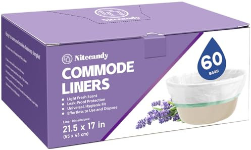 60 x Toilettenbeutel für Toilettenstuhl, Toilette