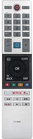 Replacement Remote Control Compatible With Toshiba CT-8541, 2018 2019 LED TVs 30101774 RC42150P 40L3863DB 43VL5A63DB 50UL2063DB 58U2963DB 24D2863DB 24W2863DB 24W3863DB Sub CT-8543