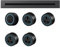 Toma De Corriente 8000W Con Adaptador 2500W, Tablero De Cableado De Riel Deslizante De Pared, Regleta De Enchufes Con Interruptor De 40 a 120 Cm, Toma Corriente Riel Antidescargas,Black-60cm