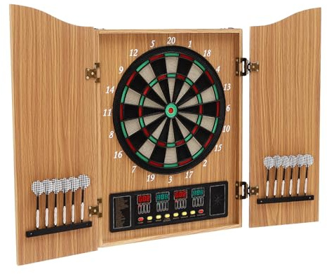 awolsrgiop Elektronische Dartscheibe, Dartboard, 37 Verschiedene Spiele, E-Darts, Unisex-Erwachsene, bis zu 16 Spieler