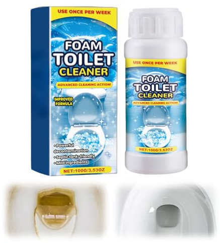 WC Reiniger Extra Stark, 2025 Neu Upgrade WC Reiniger Toilettenreiniger Urinsteinentferner, Toilettenreiniger Extrem Stark Deodorant Schaumreiniger Geeignet für Glanz und Frischen Duftchaum (1)