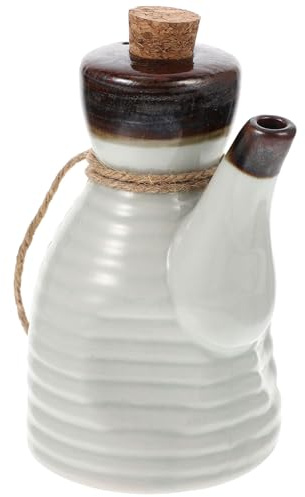 Toyvian Recipiente Cerámico Diseño Japonés Delicado, Dispensador Elegante para Salsa de 200ml para Mantener Especias en Bar o Café