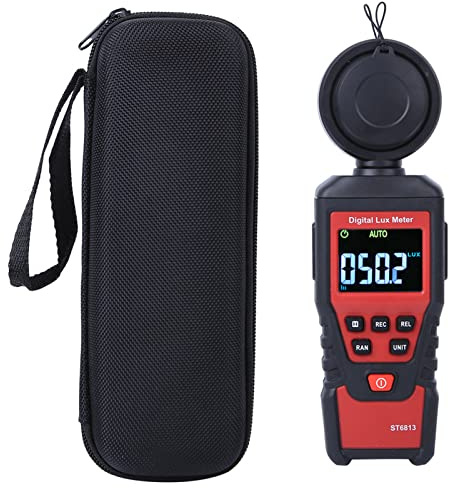 ST6813 Appareil de Mesure d'éclairement numérique Portable LCD, photomètre luxmètre Professionnel avec capteur Photo-diode en Silicium, illuminomètre Portable pour l'ingénierie de