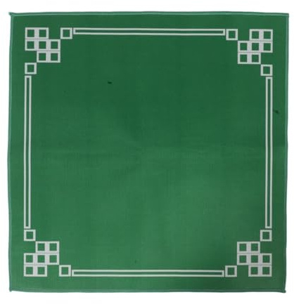 BESPORTBLE Green Square Mahjong Mat 70x70cm Polyester Fiber Non Slip Stability and Easy Maintenance Table Top Game Mat for Tile Games and Cards