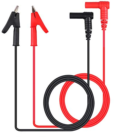 Neoteck Puntali da Test per Multimetro/Testa da Test per Multimetro Neoteck da Ricambio - 15A 3.3Ft Cavo Test da Banana a Clip Coccodrillo per Multimetro 1M 4mm