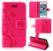betterfon Hülle Kompatibel mit Apple iPhone 5 / 5s / SE | Premium PU Leder Handyhülle Wallet Case für iPhone 5 / 5s / SE | Schutzhülle Blumen Klapphülle Handyhülle | Pink