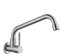 Grifo giratorio moderno de acero inoxidable montado en la pared para fregadero de cocina, sin plomo, grifos de lavabo de acero inoxidable