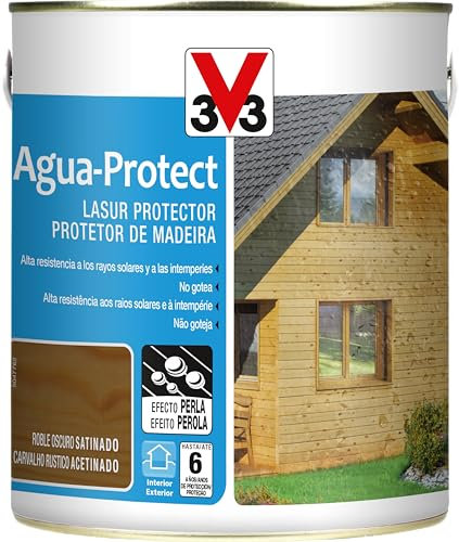 V33 - Protector decorativo agua protect roble oscuro 2,5l