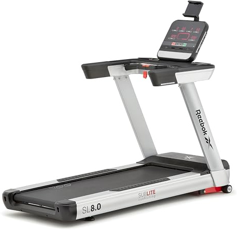 Cinta de Correr Reebok SL8.0 - Motor 3HP DC - Velocidad máxima: 20 km/h - 18 Niveles de inclinación - 90% Montada - Bluetooth