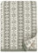 Linen & Cotton Luxus Decke Wolldecke Gestrickt Arctic -100% Reine Neuseeland Wolle, Grau Weib (130 x 180cm) Wohndecke Kuscheldecke Strick/Sofadecke/Strickdecke/Überwurf Plaid Schurwolle Couch Sofa