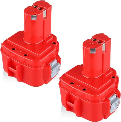 2 Stück 1220 Akku für Makita 12V 4800mAh NI-MH Ersatz Werkzeugakku für Makita 1233 1222 1220 1234 1235 1235B 1235F PA12 192696-2 192698-8 192698-A 193138-9 193157-5
