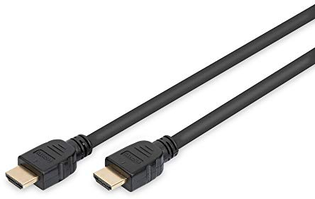 DIGITUS HDMI-Kabel - HDMI 2.1-2m - UHD-II 8k 60Hz - UHD 4k 120Hz - mit Ethernetkanal - für Spielekonsolen, TV, Beamer - vergoldete Kontakte - Version 1 - Schwarz